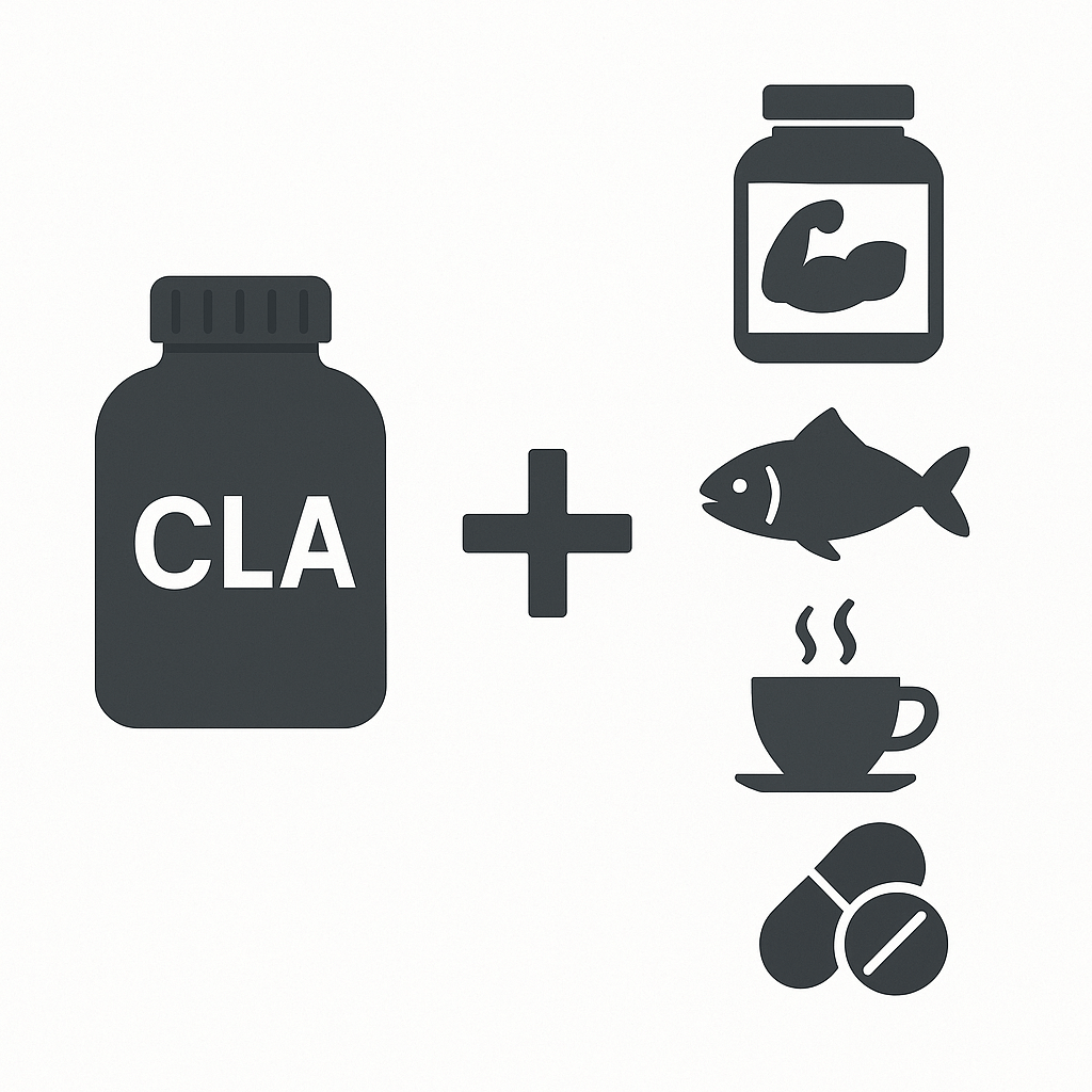 CLA와 다른 보조제를 시각화한 인포그래픽 CLA와 다른 보조제를 시각화한 인포그래픽