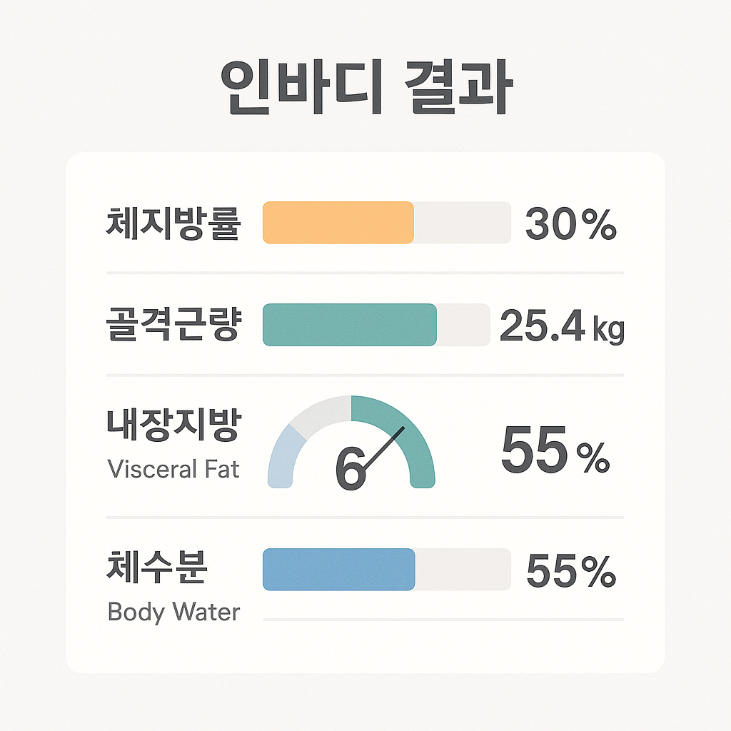 인바디 결과로 식단 조절하는 법_인바디 핵심 지표 인포그래픽