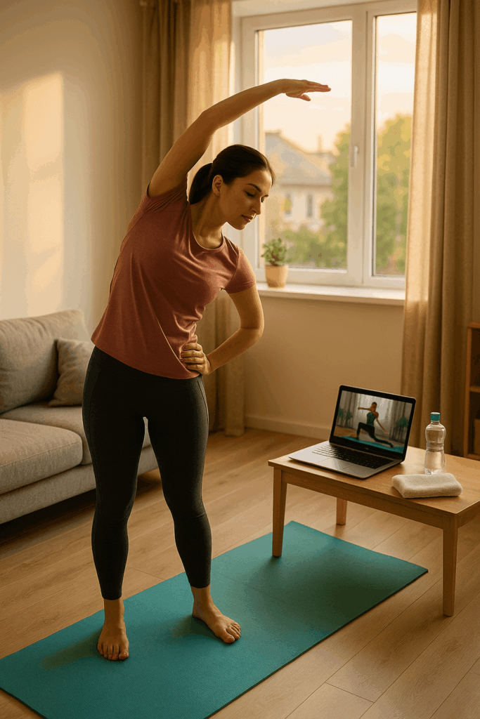 퇴근 후 20분 다이어트 홈트 루틴_퇴근후 홈트를 시작하는 직장인 모습