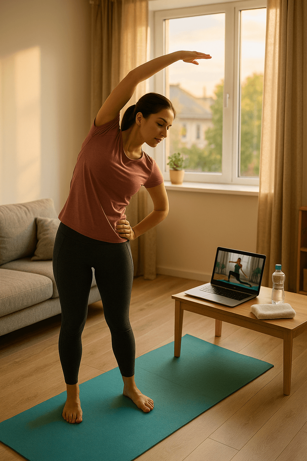 퇴근 후 20분 다이어트 홈트 루틴_퇴근후 홈트를 시작하는 직장인 모습