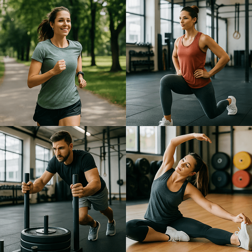 하이록스 초보자를 위한 러닝·근력·스트레칭 루틴 실천 콜라주 하이록스 초보자를 위한 러닝·근력·스트레칭 루틴 실천 콜라주