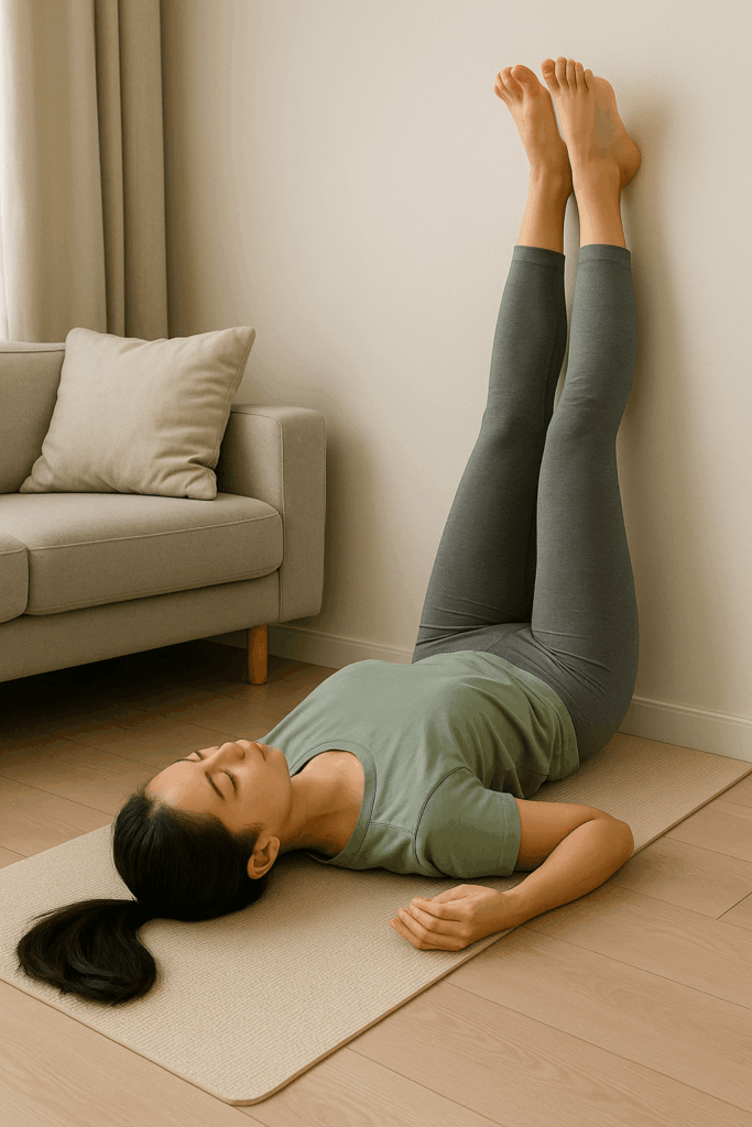 회복 스트레칭 중인 직장인