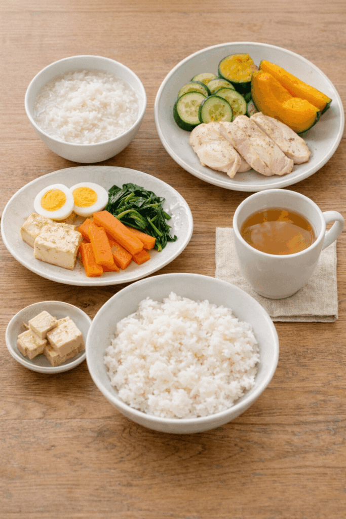 과민성 대장증후군 IBS 저자극 다이어트를 위한 하루 식단 예시 구성