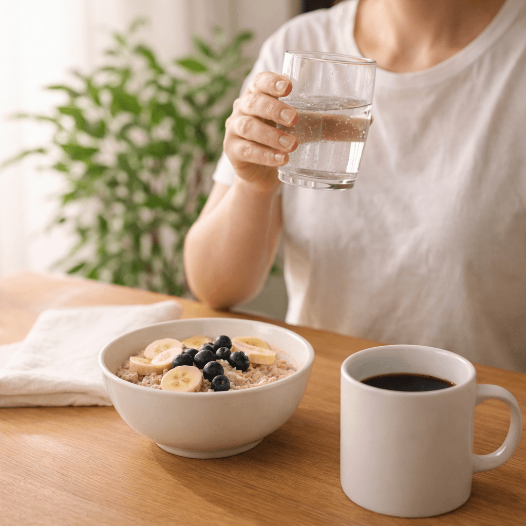 야식 끊기 7일 변화 후 몸이 가벼워지고 아침 컨디션이 좋아진 모습